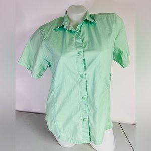 Columbia Sportswear Women’s Short Sleeve Mint Button Up Fishing Hiking Shirt - S